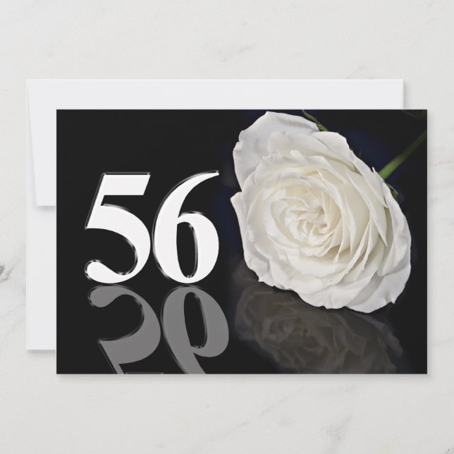 Birthday party invitation 56 years old (Front)