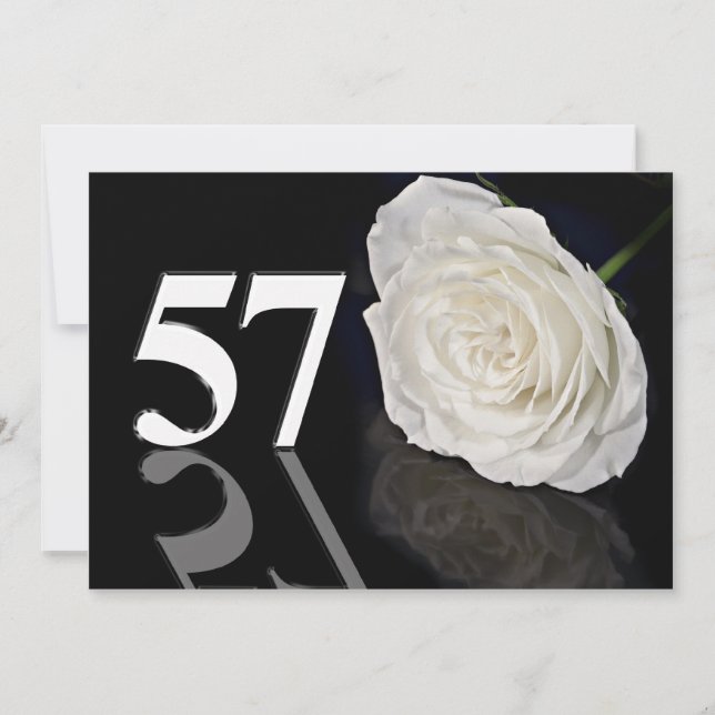 Birthday party invitation 57 years old (Front)