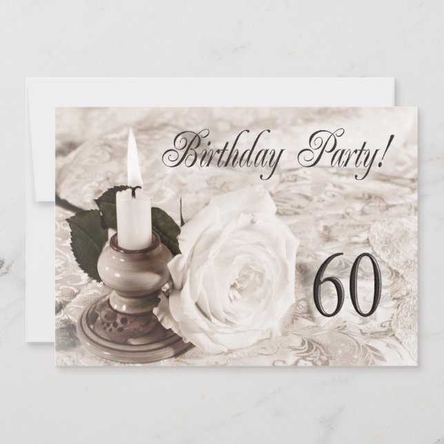 Birthday party invitation 60 years old (Front)
