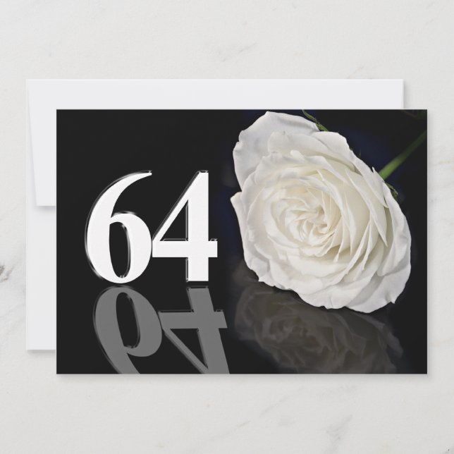 Birthday party invitation 64 years old (Front)