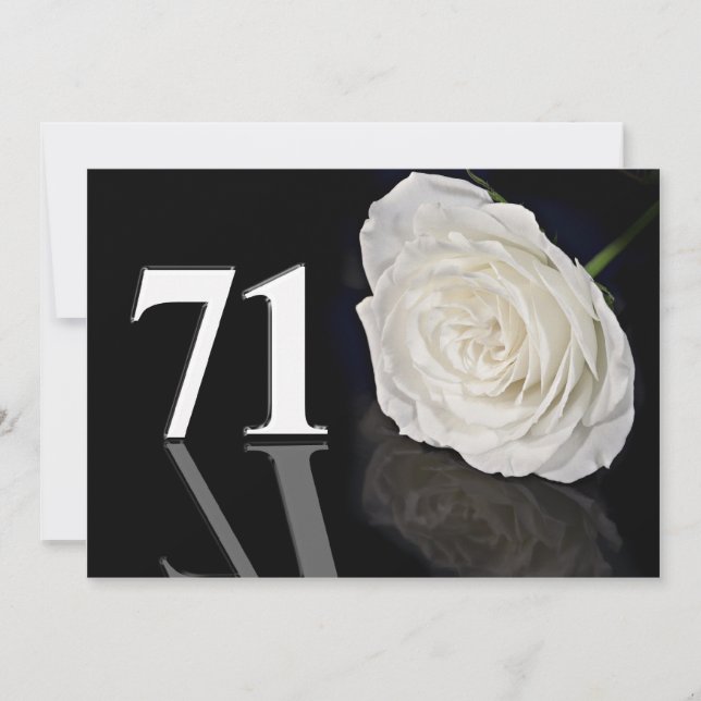 Birthday party invitation 71 years old (Front)