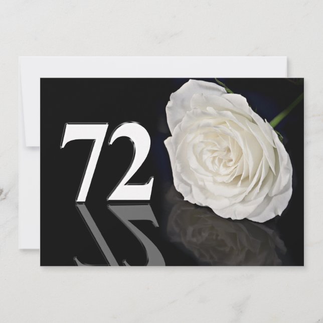 Birthday party invitation 72 years old (Front)