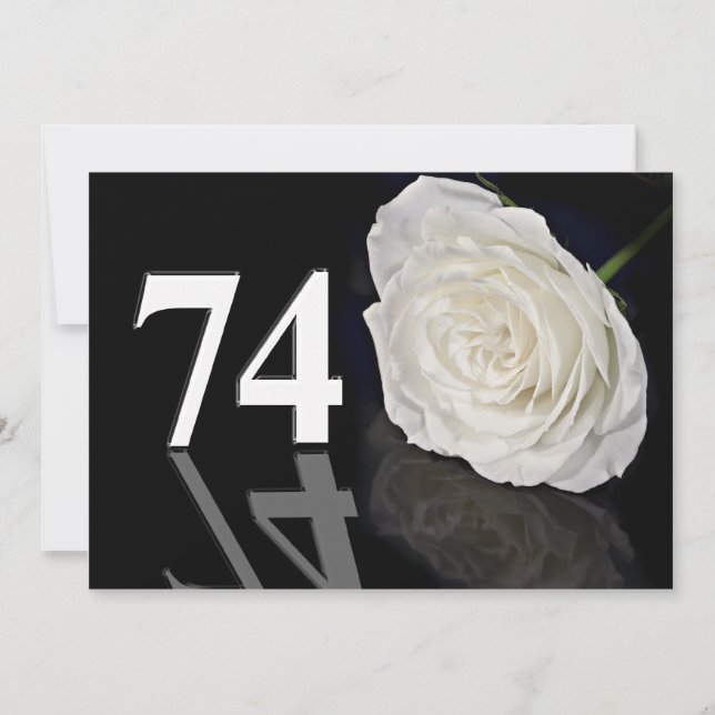 Birthday party invitation 74 years old (Front)