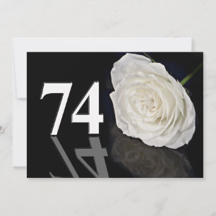 Birthday party invitation 74 years old