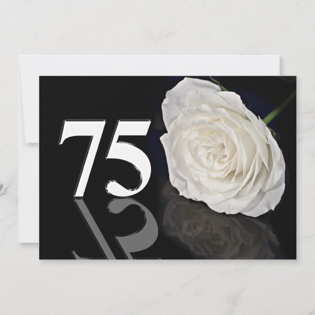 Birthday party invitation 75 years old (Front)