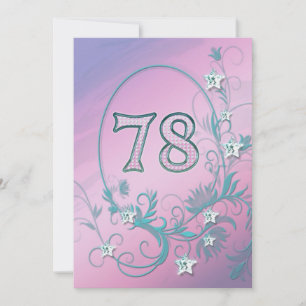 Birthday party invitation 78 years old