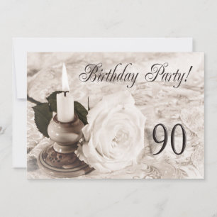 Birthday party invitation 90 years old