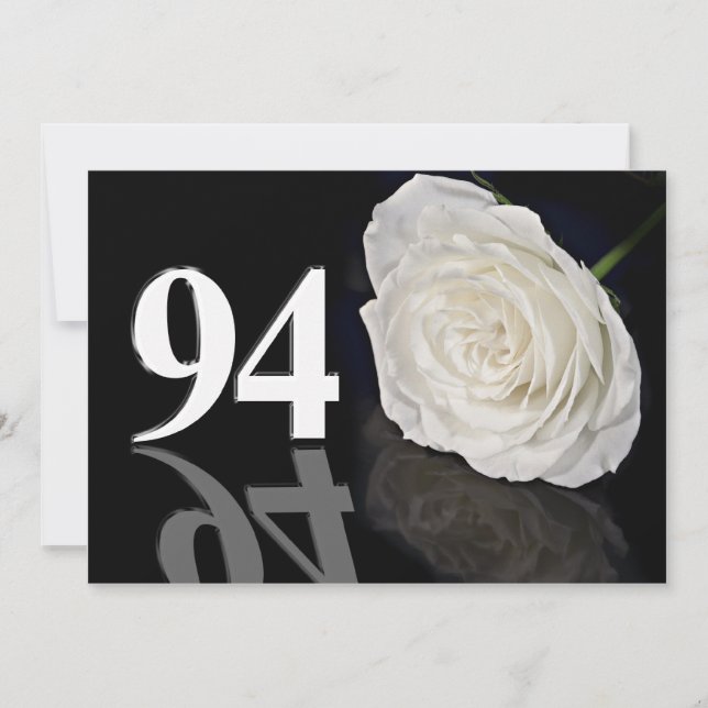 Birthday party invitation 94 years old (Front)