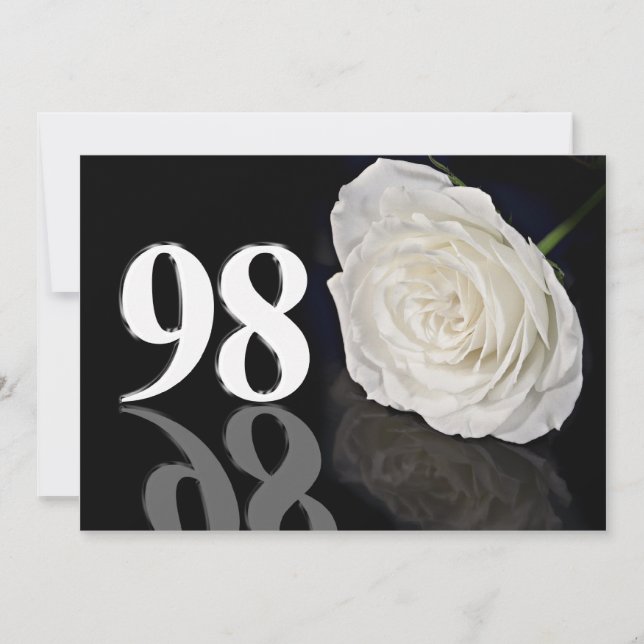 Birthday party invitation 98 years old (Front)