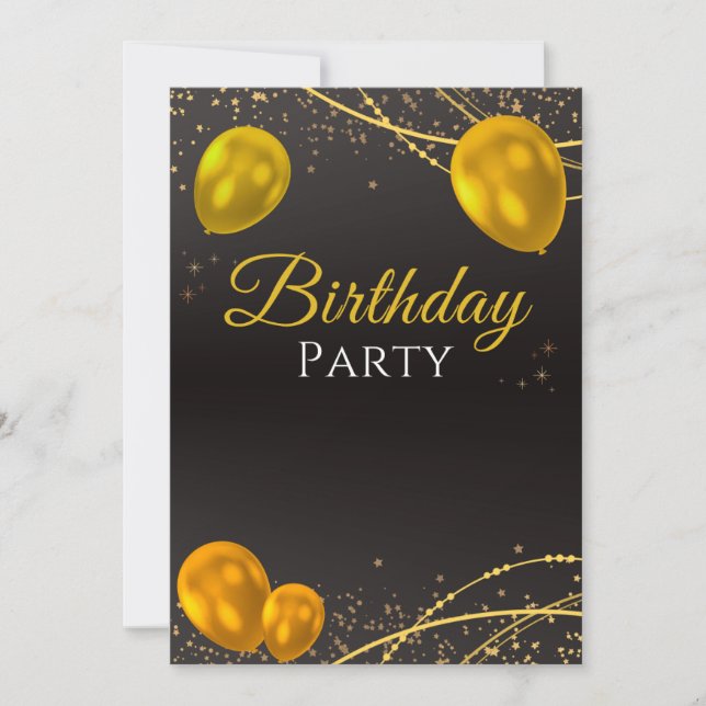 Birthday party invitation cards (Front)