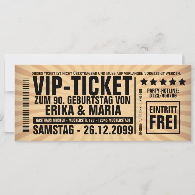 Birthday Party Invitation Cards Event (Front)