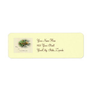 Birthday Party Invitation - Chipmunk Return Address Label