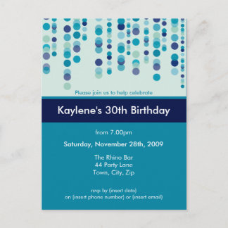 BIRTHDAY PARTY INVITATION :: discotek 3 Postcard