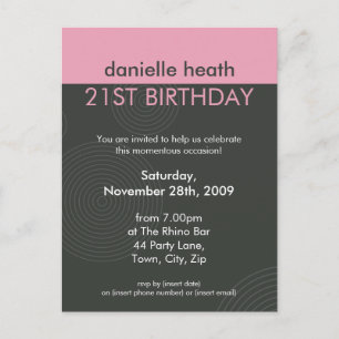 BIRTHDAY PARTY INVITATION :: dynamic centric P2 Postcard