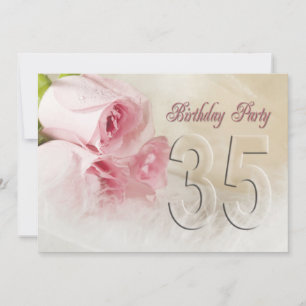 Birthday party invitation for 35 years