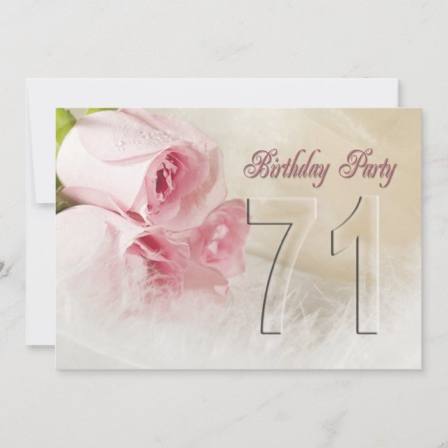 Birthday party invitation for 71 years (Front)