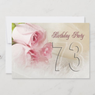 Birthday party invitation for 73 years