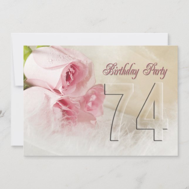 Birthday party invitation for 74 years (Front)