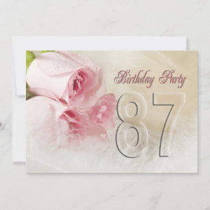 Birthday party invitation for 87 years