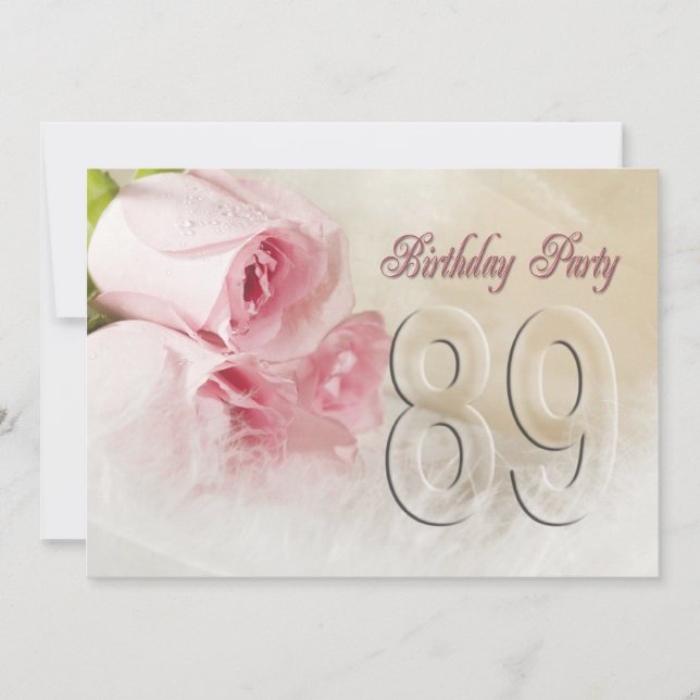 Birthday party invitation for 89 years (Front)