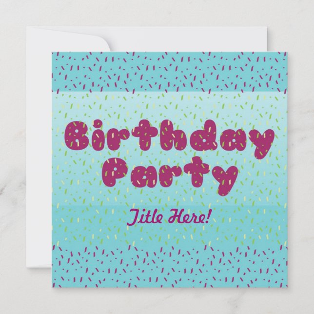 Birthday Party Invitation - For Children #2 (Front)
