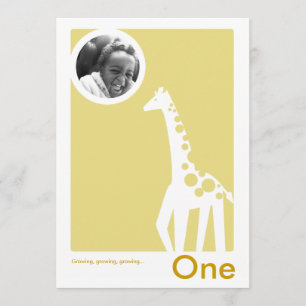 Birthday Party Invitation Gentle Giraffe