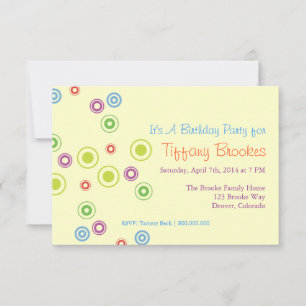 Birthday Party Invitation Going In Circles iv