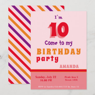 Birthday Party Invitation Kids Personalizable