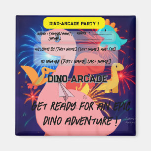 Birthday Party Invitation - Magnet