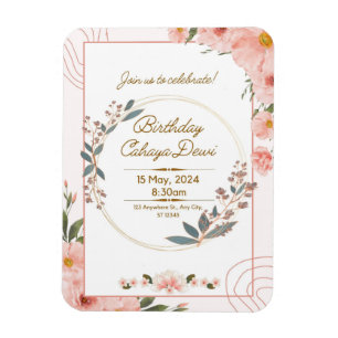 Birthday party invitation  magnet