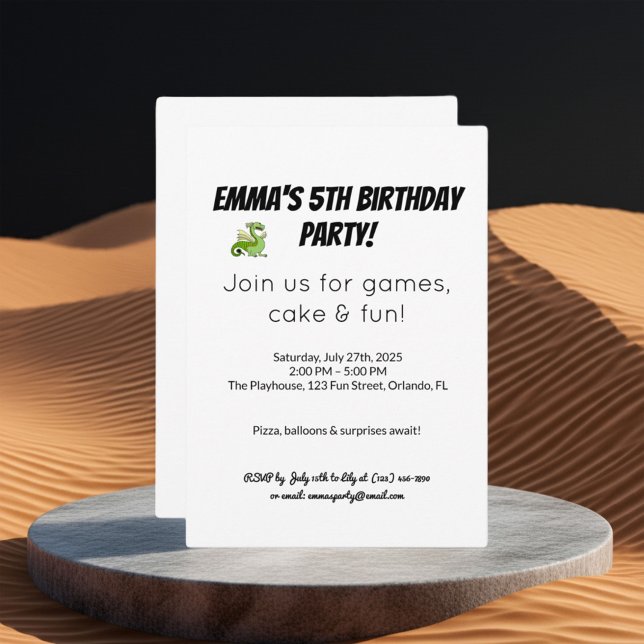 Birthday Party Invitation Online | Digital Custom (Creator Uploaded)
