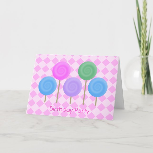 Birthday Party Invitation Pink (Front)