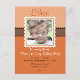 BIRTHDAY PARTY INVITATION :: prettily 6 Postcard