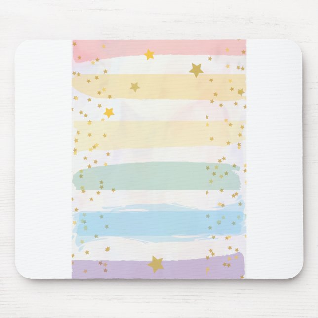 birthday  Party Invitation,rainbow Mouse Pad (Front)