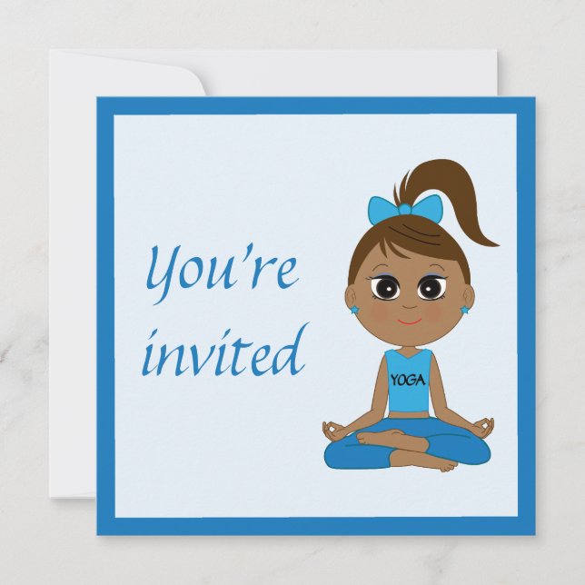 Birthday Party Invitation to a Yoga Party (Front)