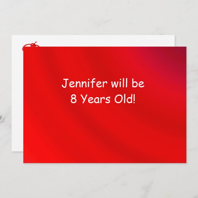 Birthday Party Invitation, Two-Sided, Red Gradient Invitation (Front/Back)