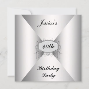 Birthday Party Invitation White envelope