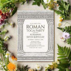 Birthday Party Invitation with Ancient Rome Theme