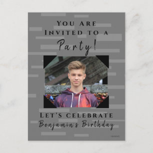 Birthday Party Invitation with Photo Postcard