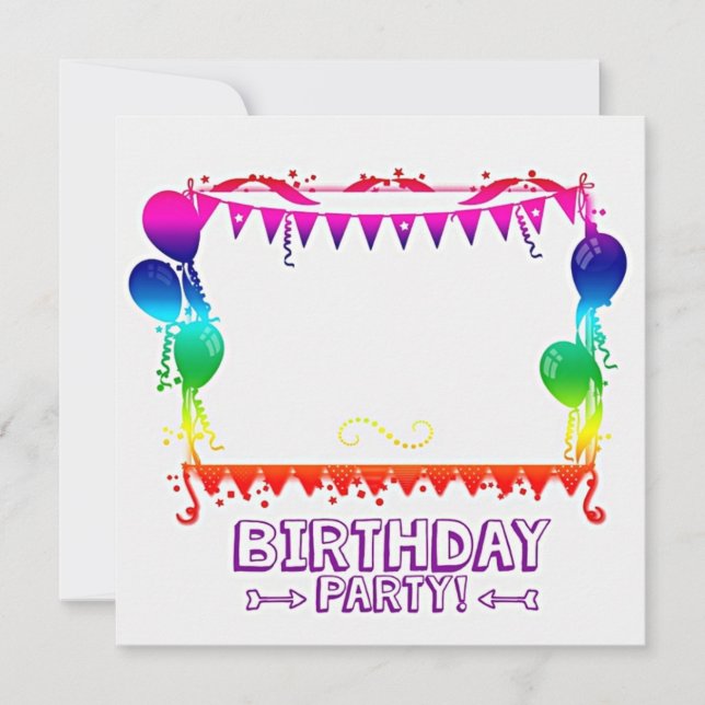 ****BIRTHDAY****  PARTY INVITATIONS (Front)