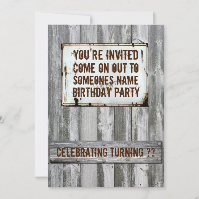 Birthday Party Invitations (Front)