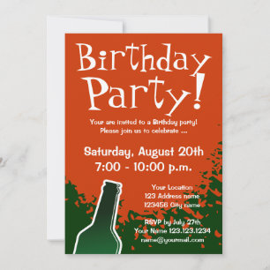 Birthday party invitations   Custom invites