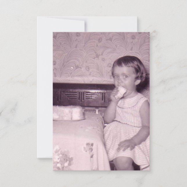 Birthday Party Invitations vintage photo (Front)