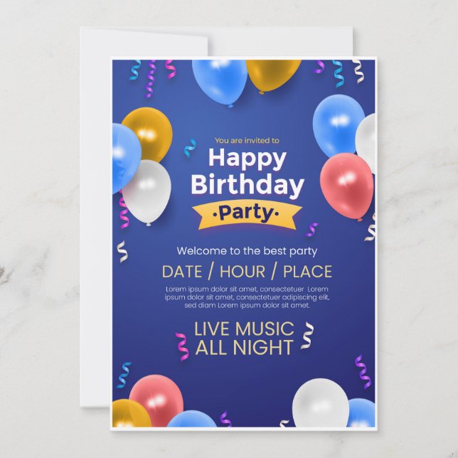 Birthday party invite (Front)
