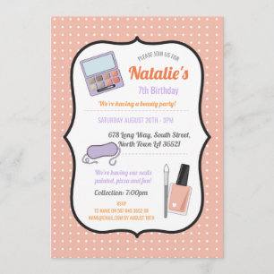 Birthday Party Invite Beauty Birthday Nail Vanish