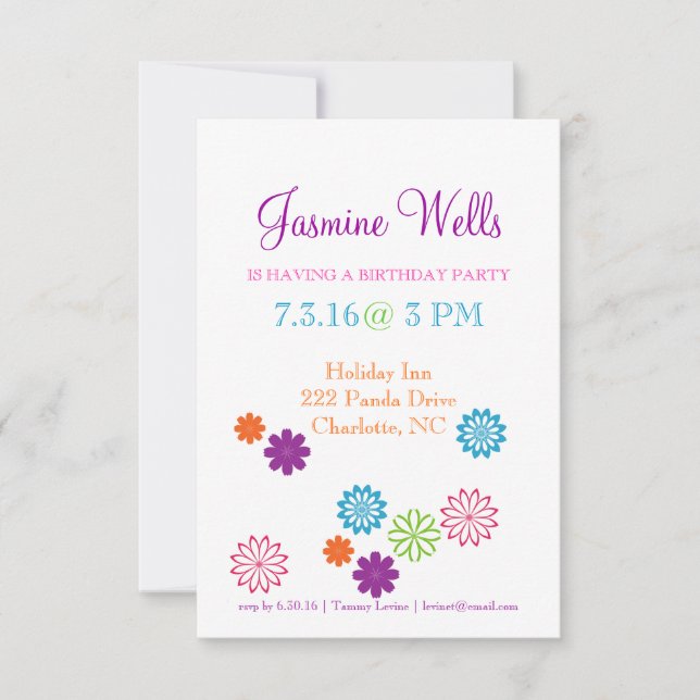 Birthday Party Invite | Colours of Fun II (Front)