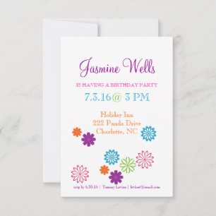 Birthday Party Invite Colours of Fun II