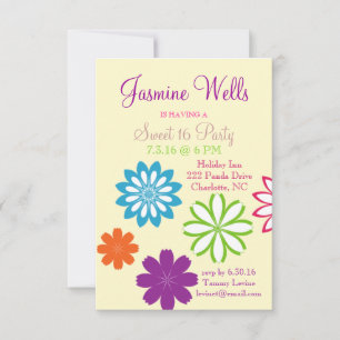 Birthday Party Invite 'Pretty Sweet' 16