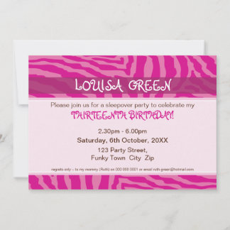 BIRTHDAY PARTY INVITES :: animal print 3L