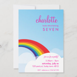 BIRTHDAY PARTY INVITES :: fun rainbow 1P